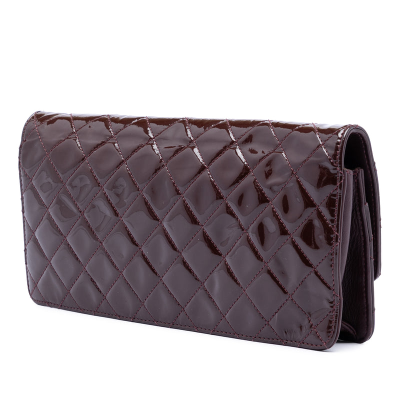 Quilted Patent Golden Class East West Wallet on Chain - Image 2