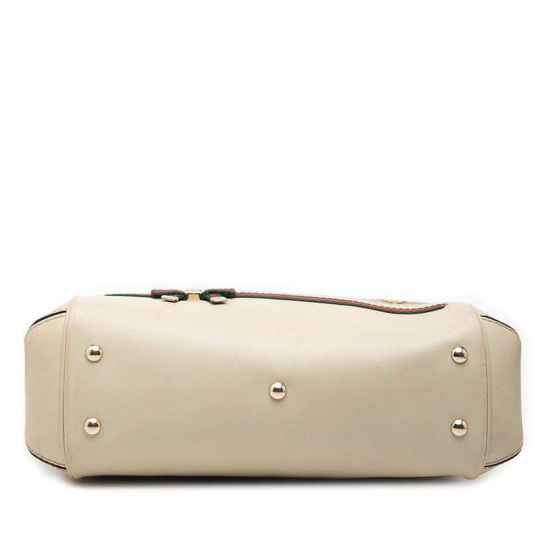 GG Canvas Web Mayfair Satchel - Image 3