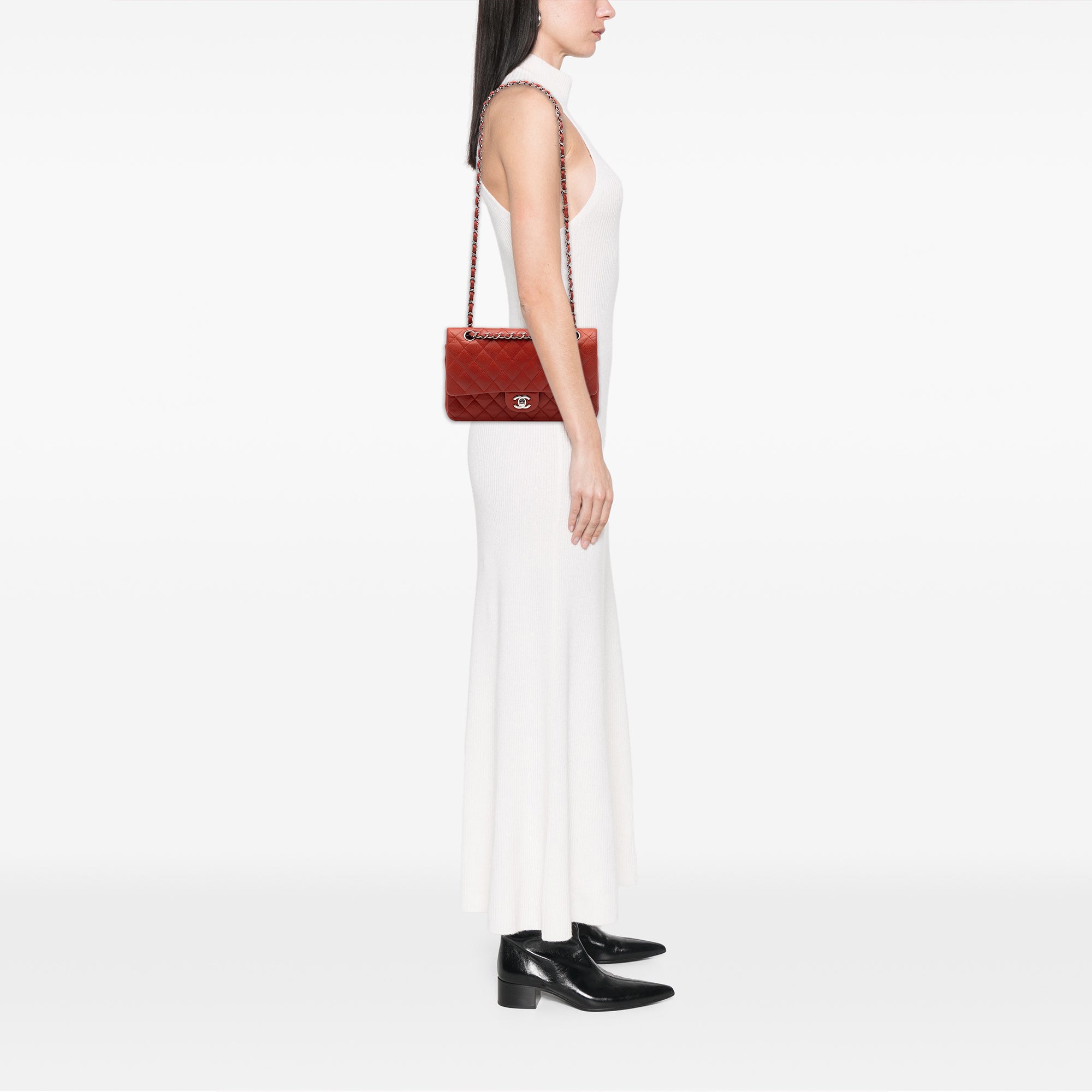 Medium Classic Caviar Double Flap - Image 6