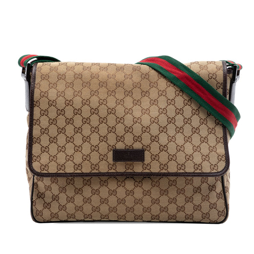 GG Canvas Web Flap Messenger Bag - Image 1