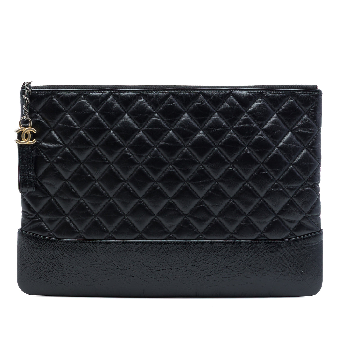 Large Aged Calfskin Gabrielle O Case Clutch - Image 1