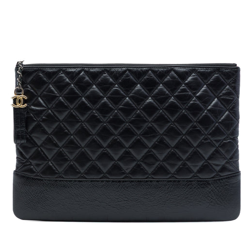 Large Aged Calfskin Gabrielle O Case Clutch - Image 1