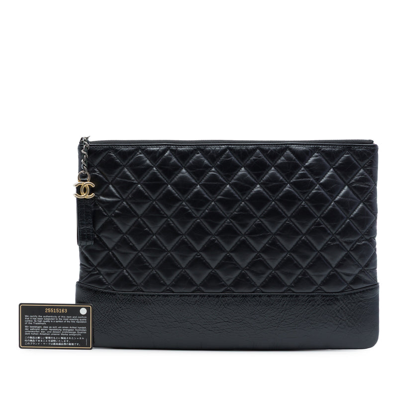 Large Aged Calfskin Gabrielle O Case Clutch - Image 7