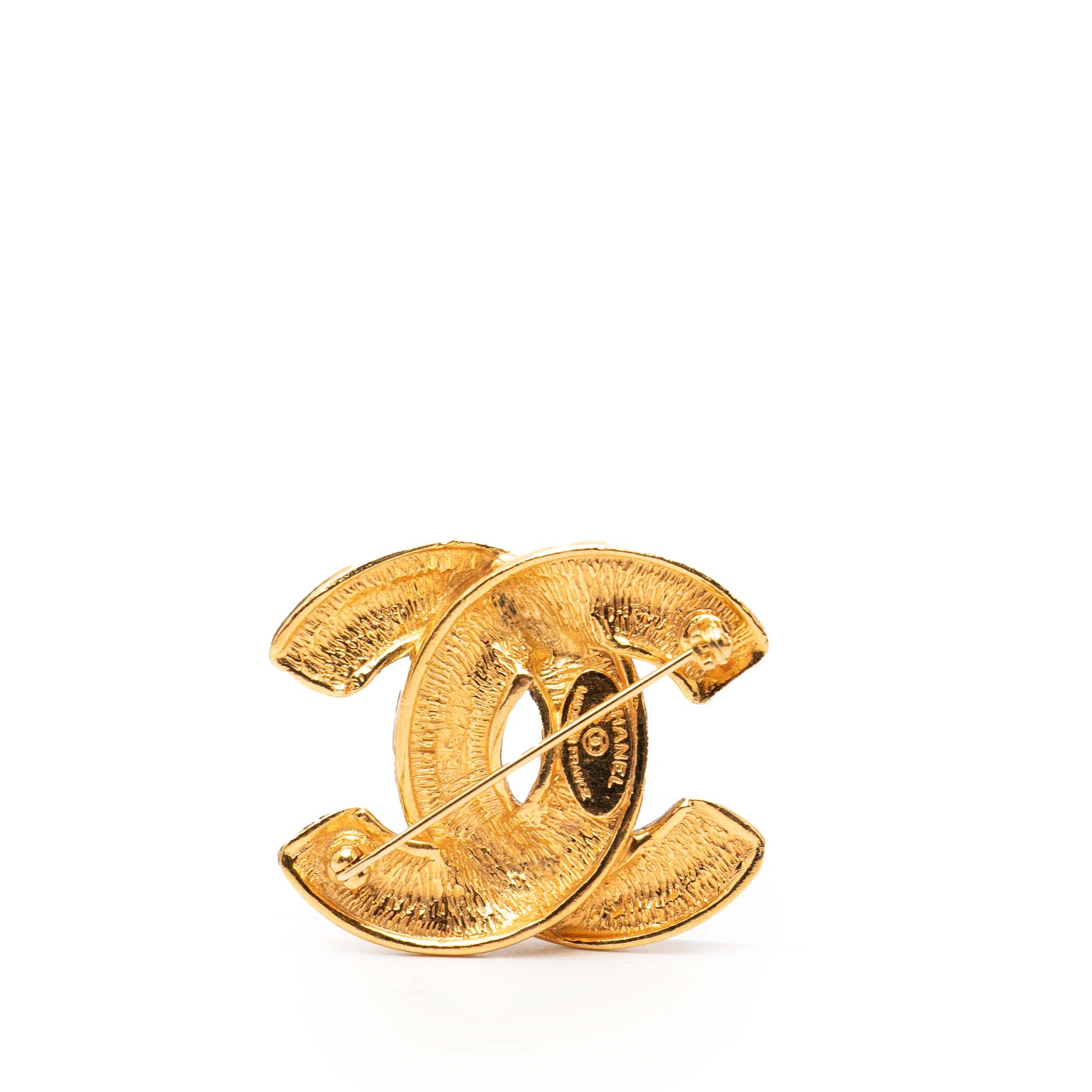 CC Quilted Gold Plated Brooch - Image 2