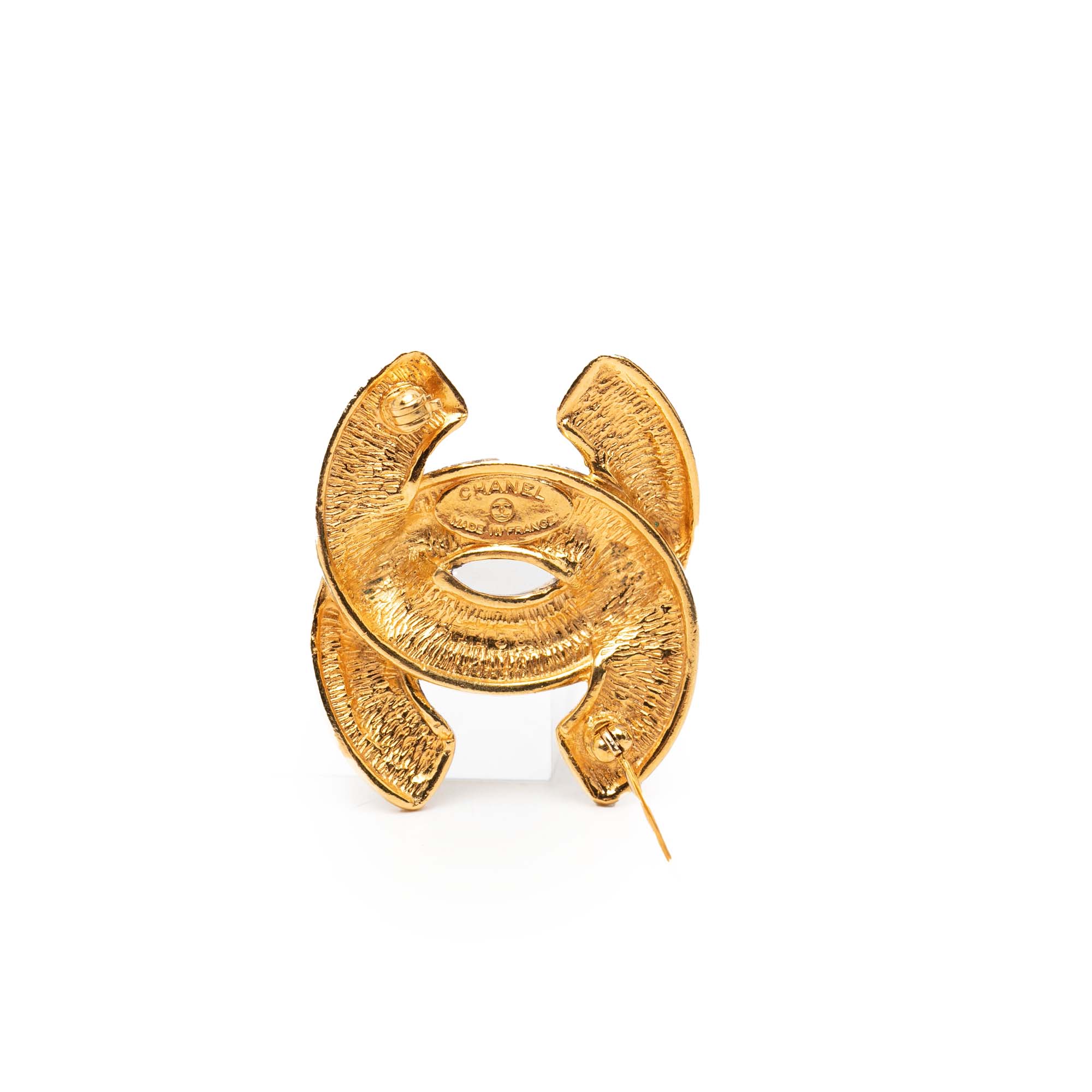 CC Quilted Gold Plated Brooch - Image 3