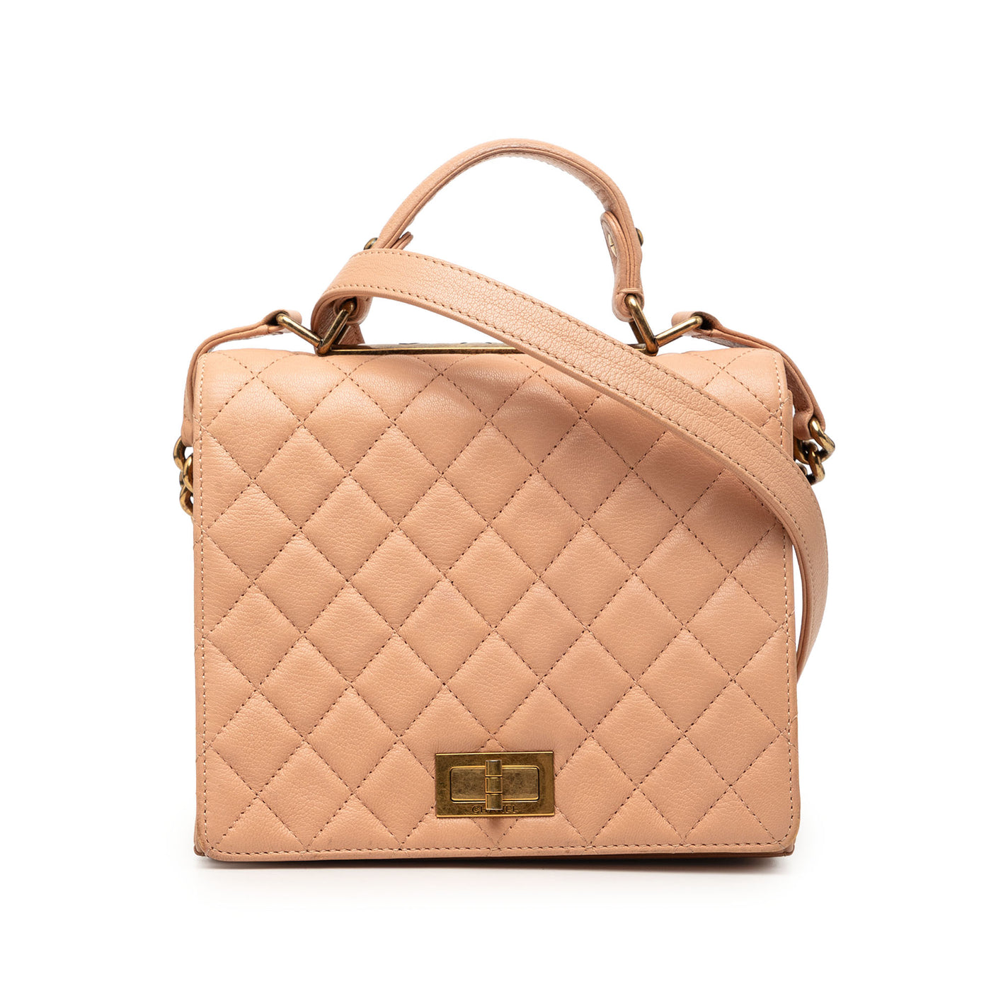 Large Quilted Goatskin Reissue 2.55 Rita Top Handle Flap - Image 1