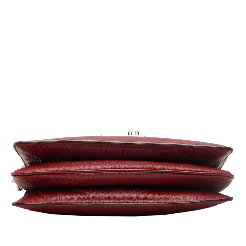 Bicolor Saffiano Sound Lock Shoulder Bag - Image 3