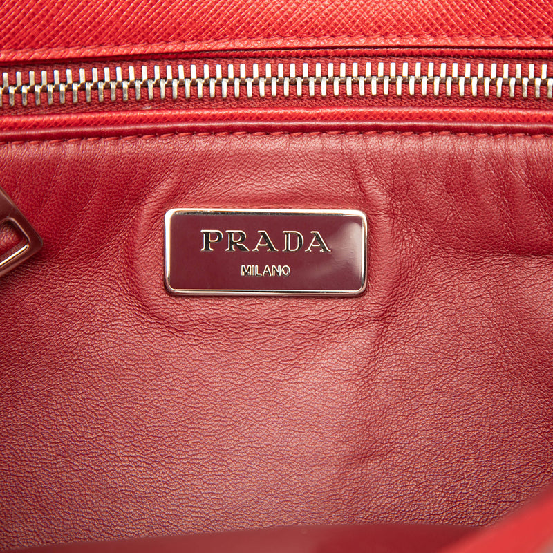 Bicolor Saffiano Sound Lock Shoulder Bag - Image 5
