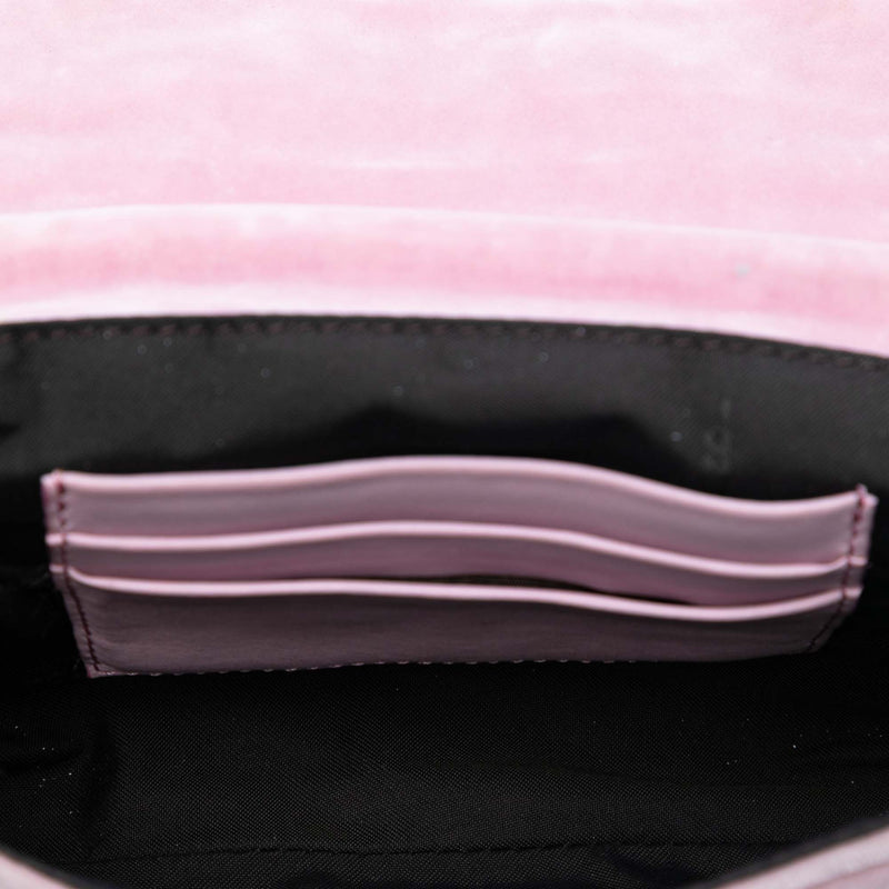 Mini Zucca Embossed Velvet Baguette Satchel - Image 6