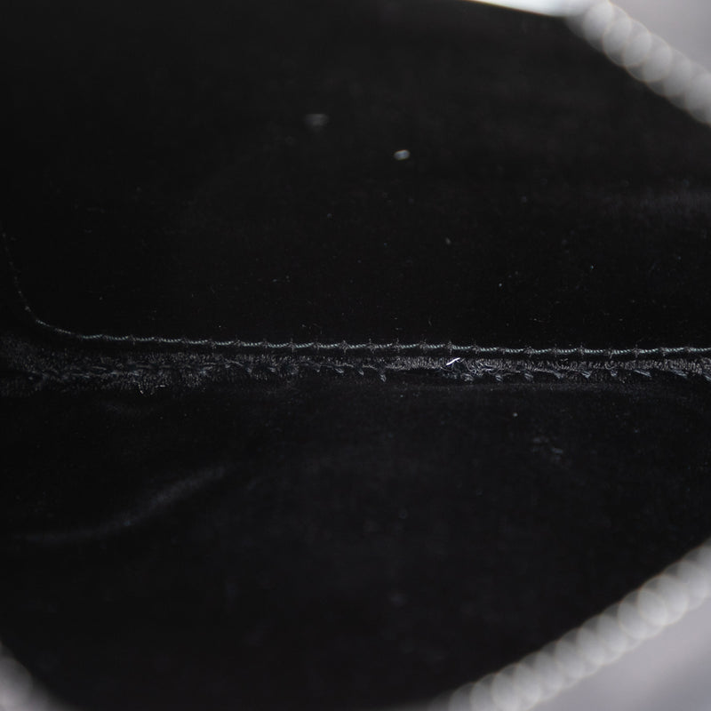 Satin Crystal Embellished Chain Flat Tote - Image 4