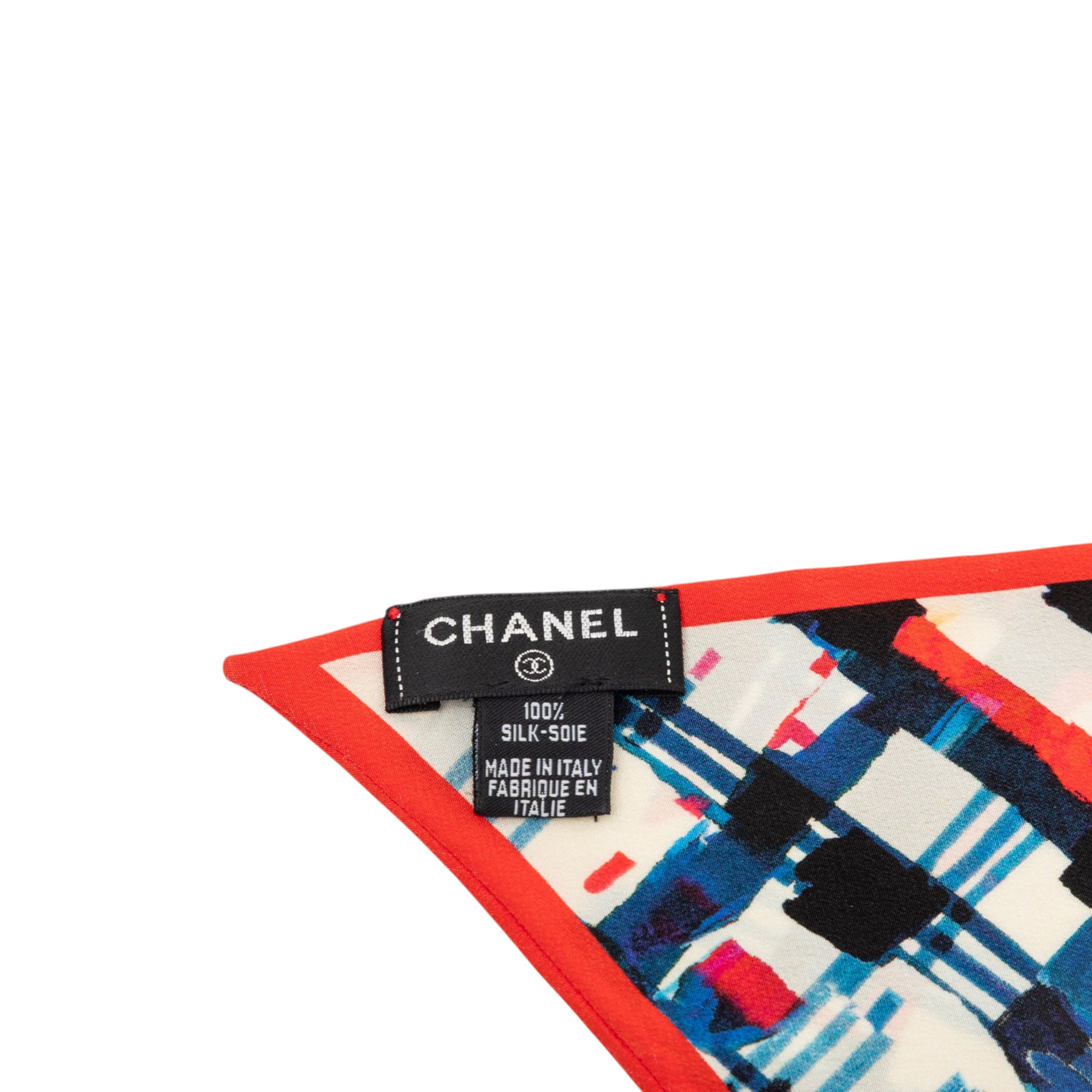 Plaid Printed Silk Twilly Scarf - Image 5