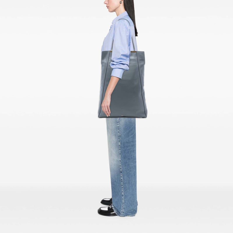 Smooth Calfskin Clasp Cabas Tote - Image 7