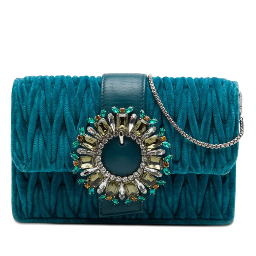 Matelasse Velvet Crystal Embellished Crossbody - Image 1