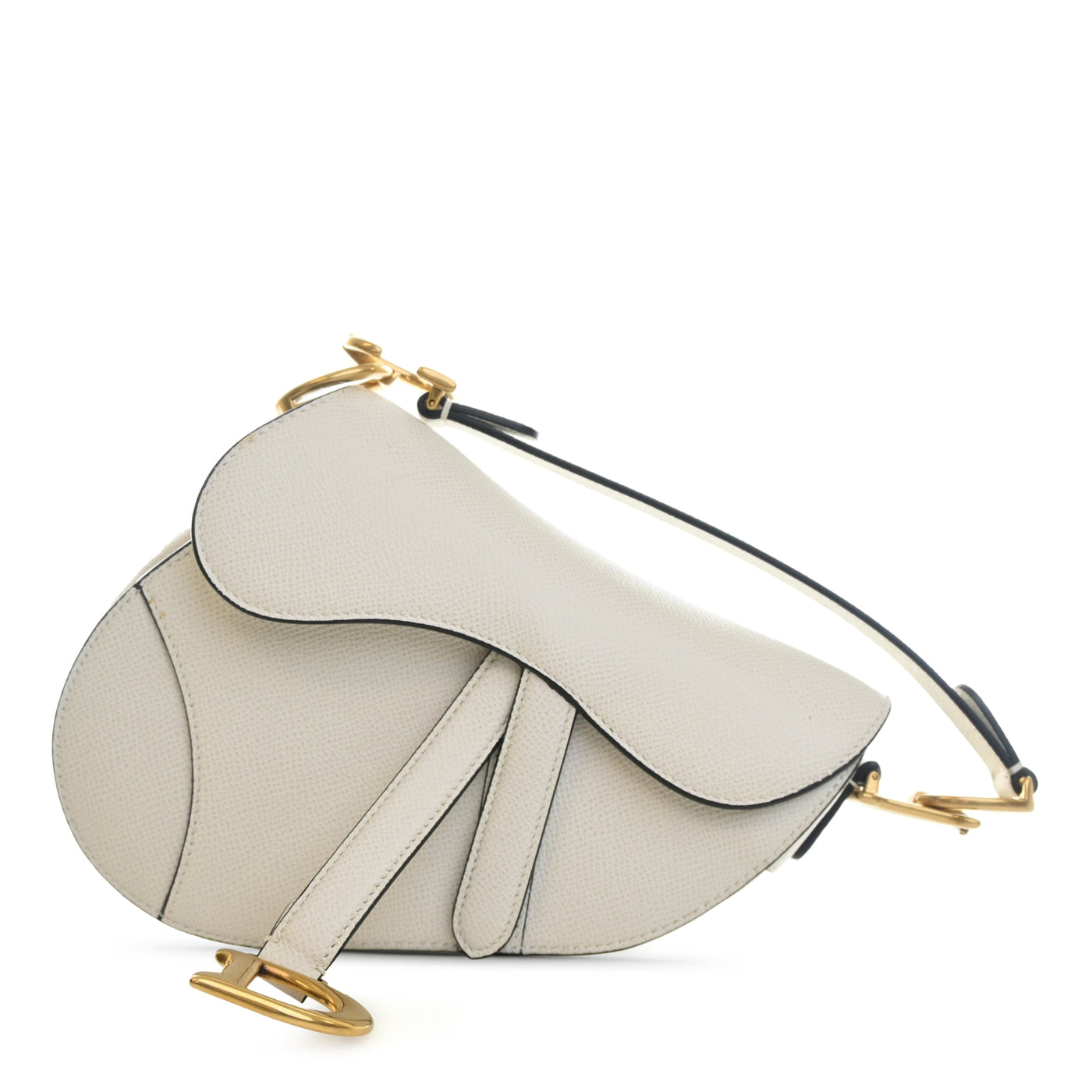 Mini Grained Calfskin Saddle Bag - Image 1