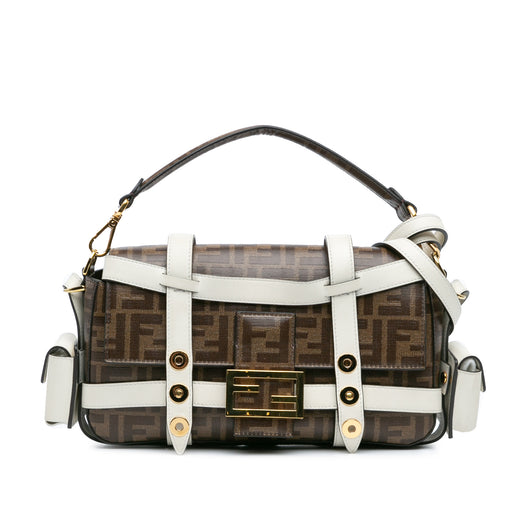 Zucca Glazed Fabric Cage Baguette Satchel - Image 1