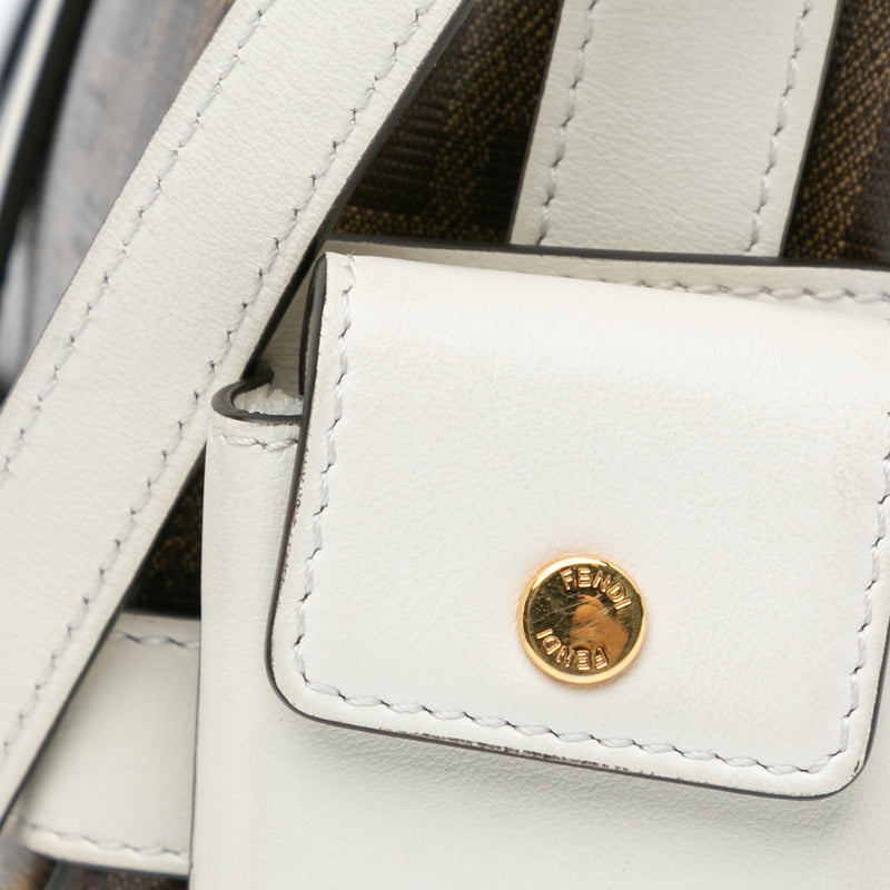 Zucca Glazed Fabric Cage Baguette Satchel - Image 10