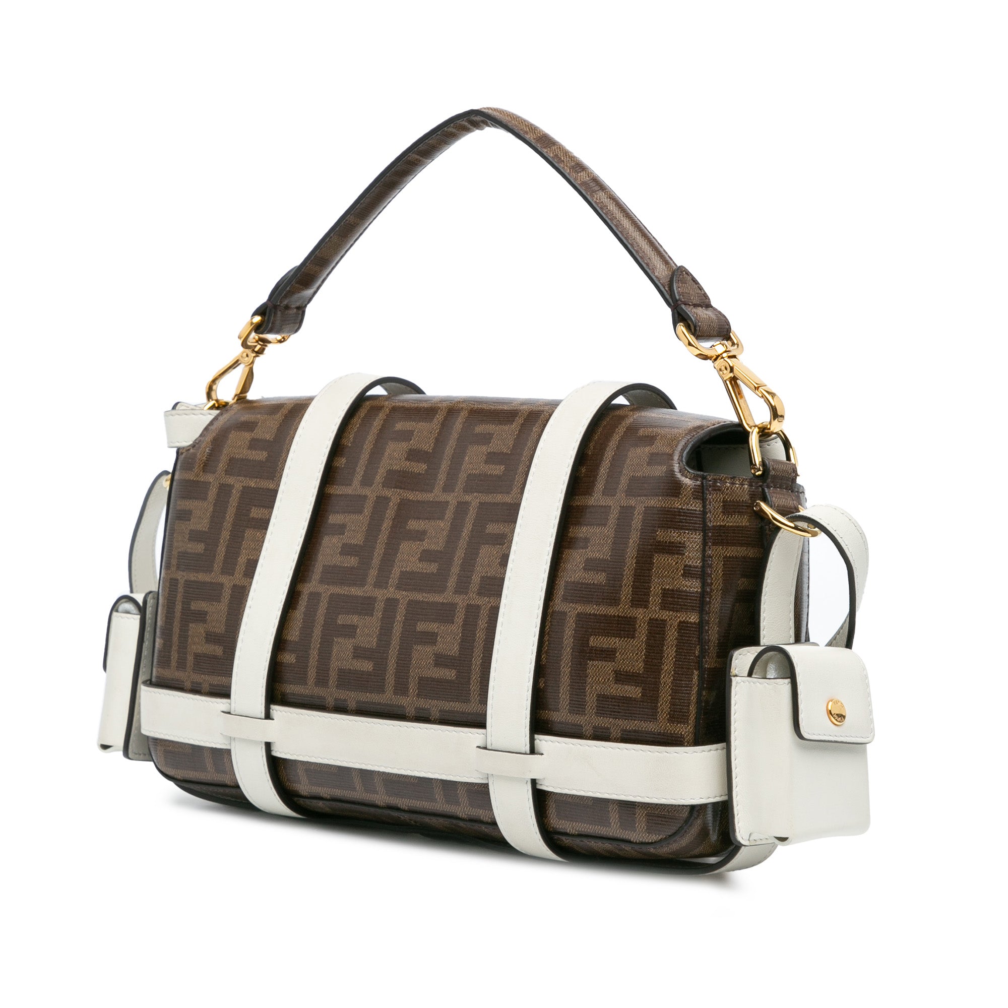 Zucca Glazed Fabric Cage Baguette Satchel - Image 2