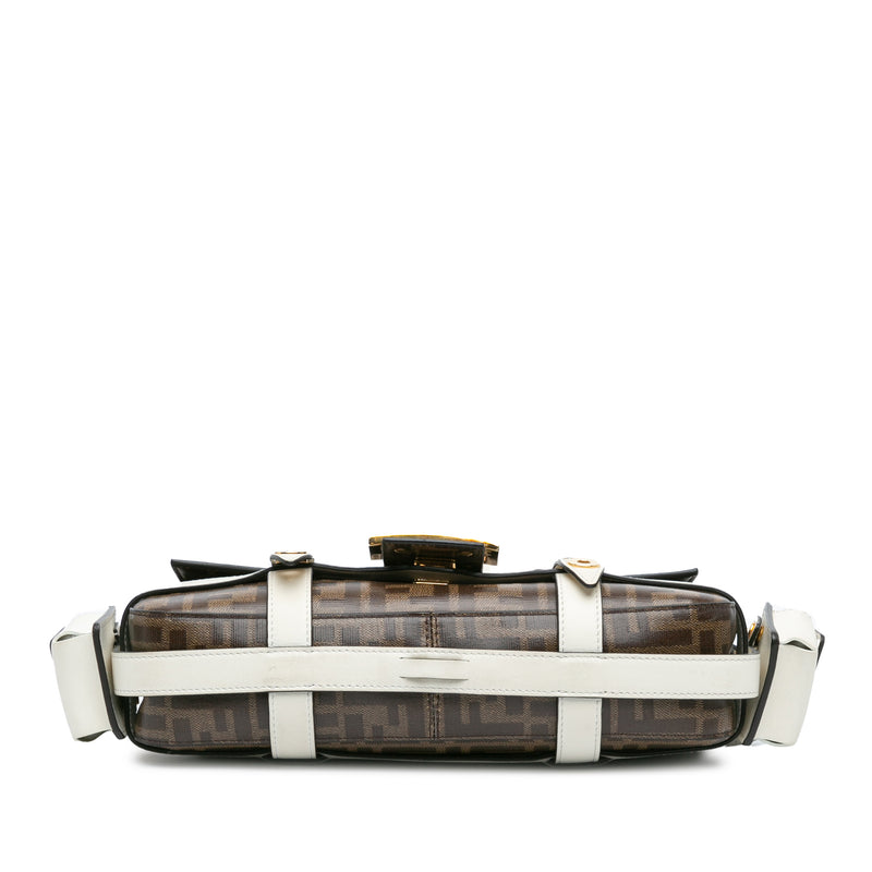 Zucca Glazed Fabric Cage Baguette Satchel - Image 3