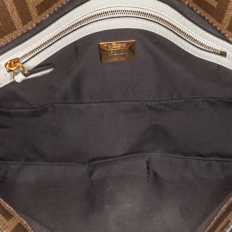 Zucca Glazed Fabric Cage Baguette Satchel - Image 4