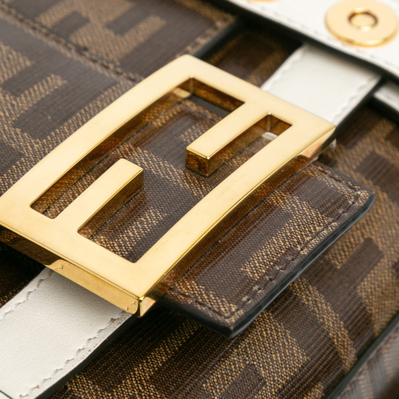 Zucca Glazed Fabric Cage Baguette Satchel - Image 8