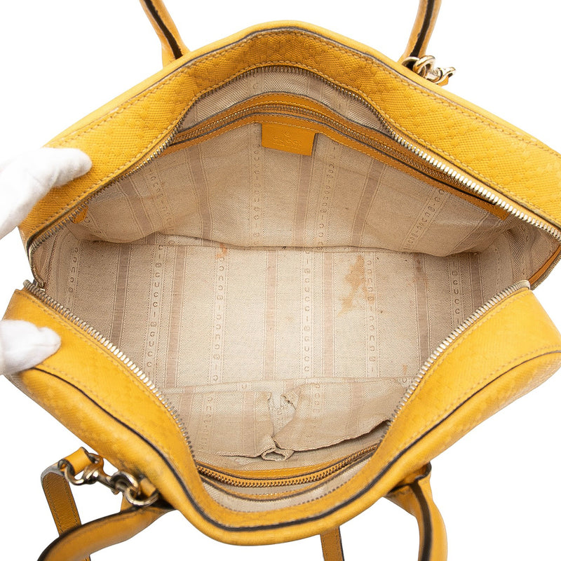 Diamante Bright Leather Satchel - Image 4
