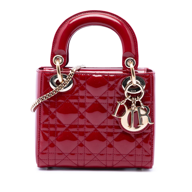 Mini Patent Cannage Lady Dior