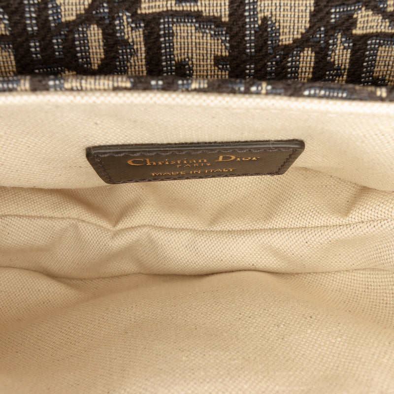 Mini Oblique Canvas Saddle Bag - Image 4