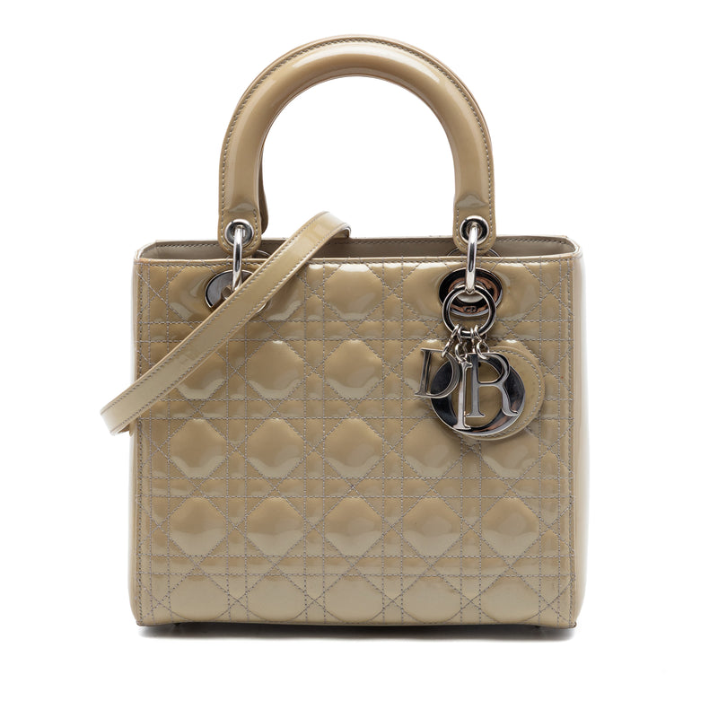 Medium Patent Cannage Lady Dior