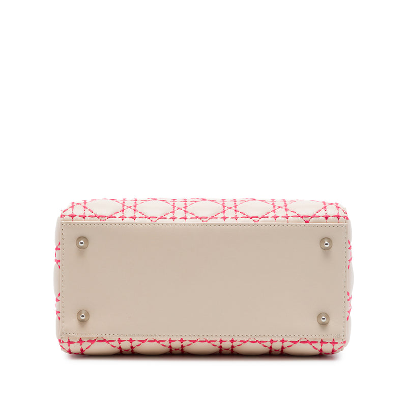 Medium Lambskin Cannage Stitched Lady Dior - Image 3