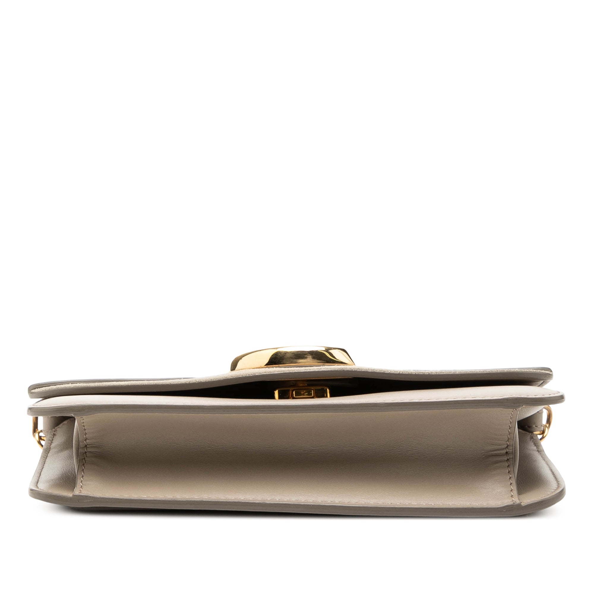 Calfskin and Suede C Clutch With Chain - Image 3