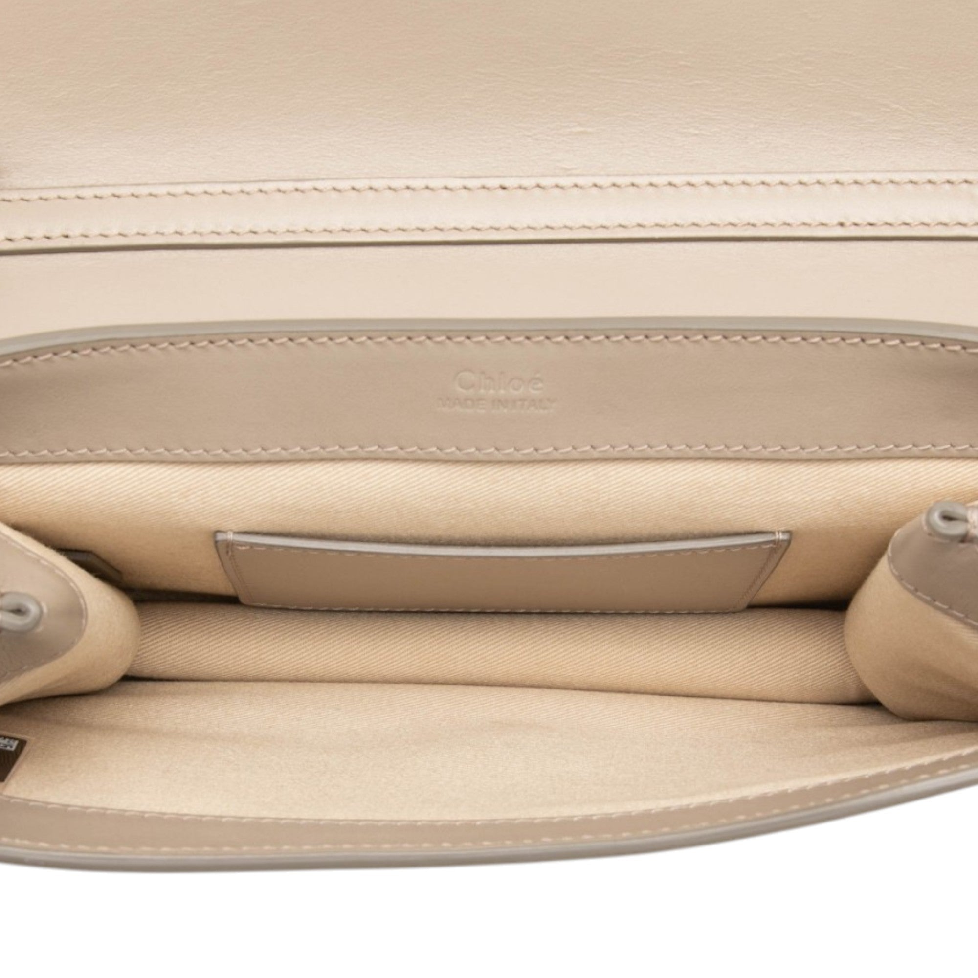 Calfskin and Suede C Clutch With Chain - Image 4