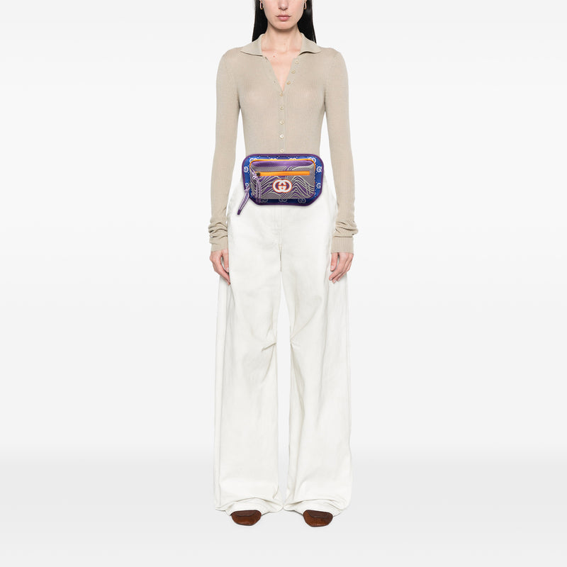 GG Nylon and Rubber Belt Bag - Image 7