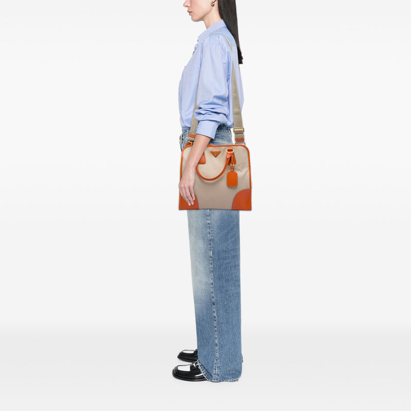 Saffiano Trimmed Canvas Canapa Satchel - Image 6