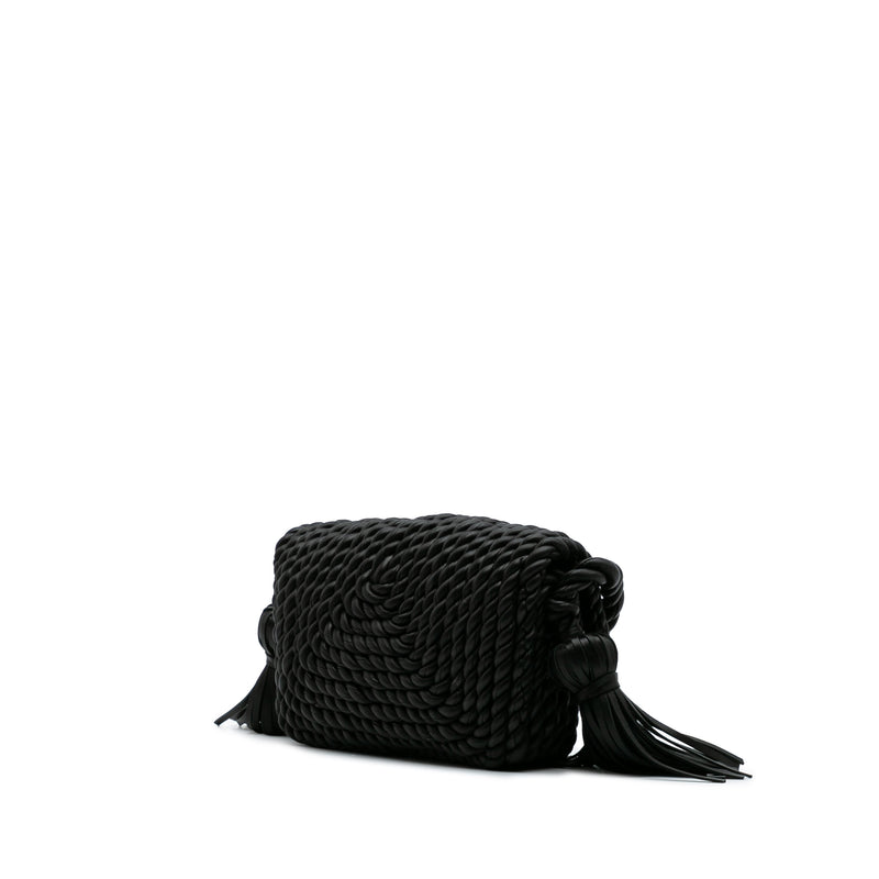 Lambskin Torchon Classic Tasseled Twisted Crossbody - Image 2