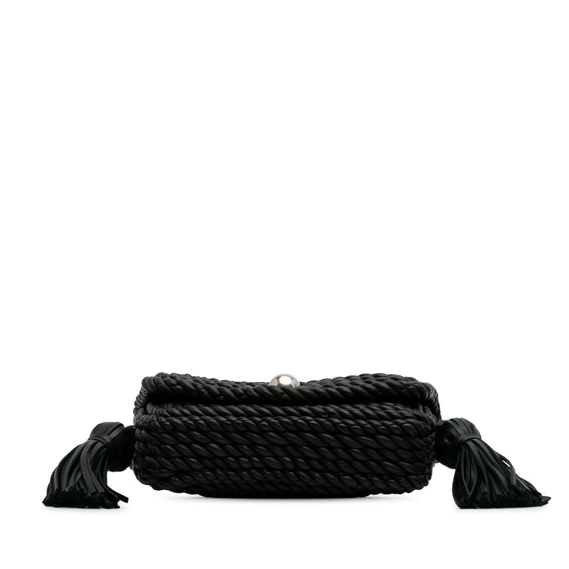Lambskin Torchon Classic Tasseled Twisted Crossbody - Image 3