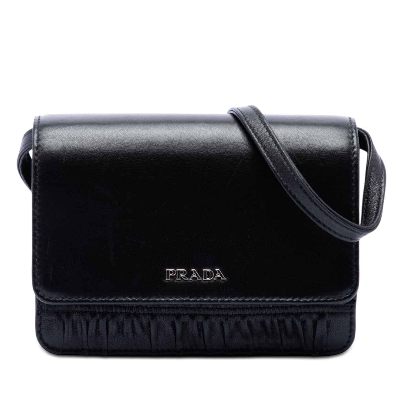 Nappa Gaufre and Brushed Leather Crossbody - Image 1