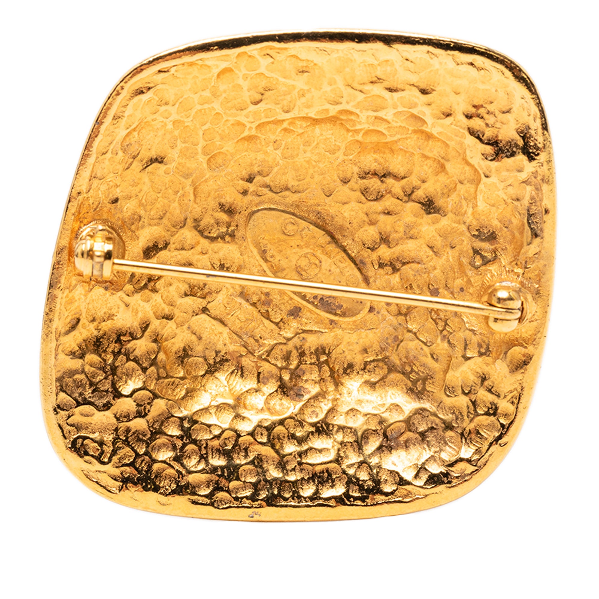 CC Gold Plated Diamond Brooch - Image 2