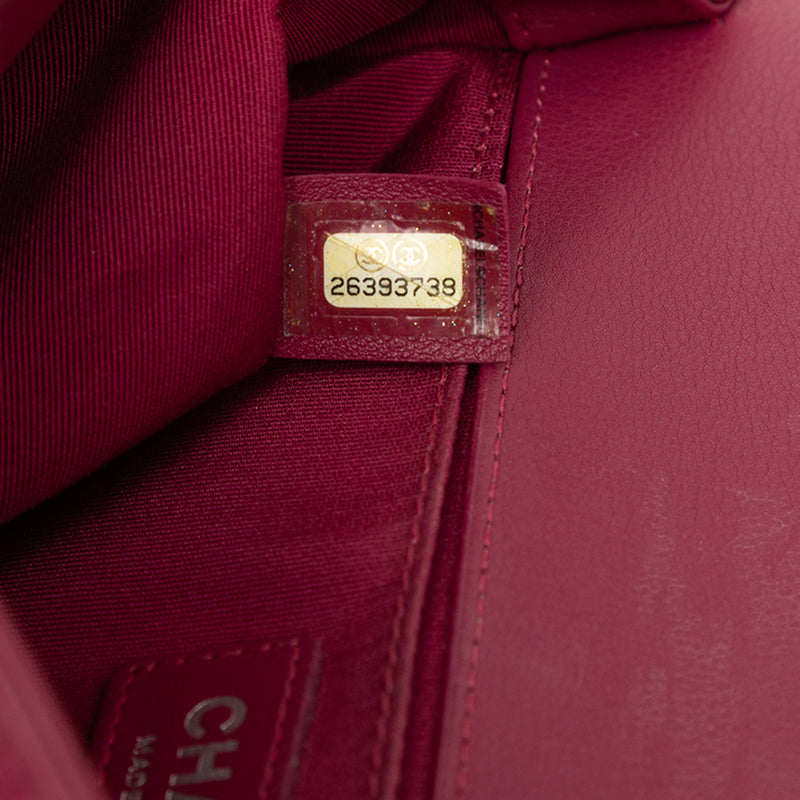 Old Medium Chevron Lambskin Boy Flap - Image 6