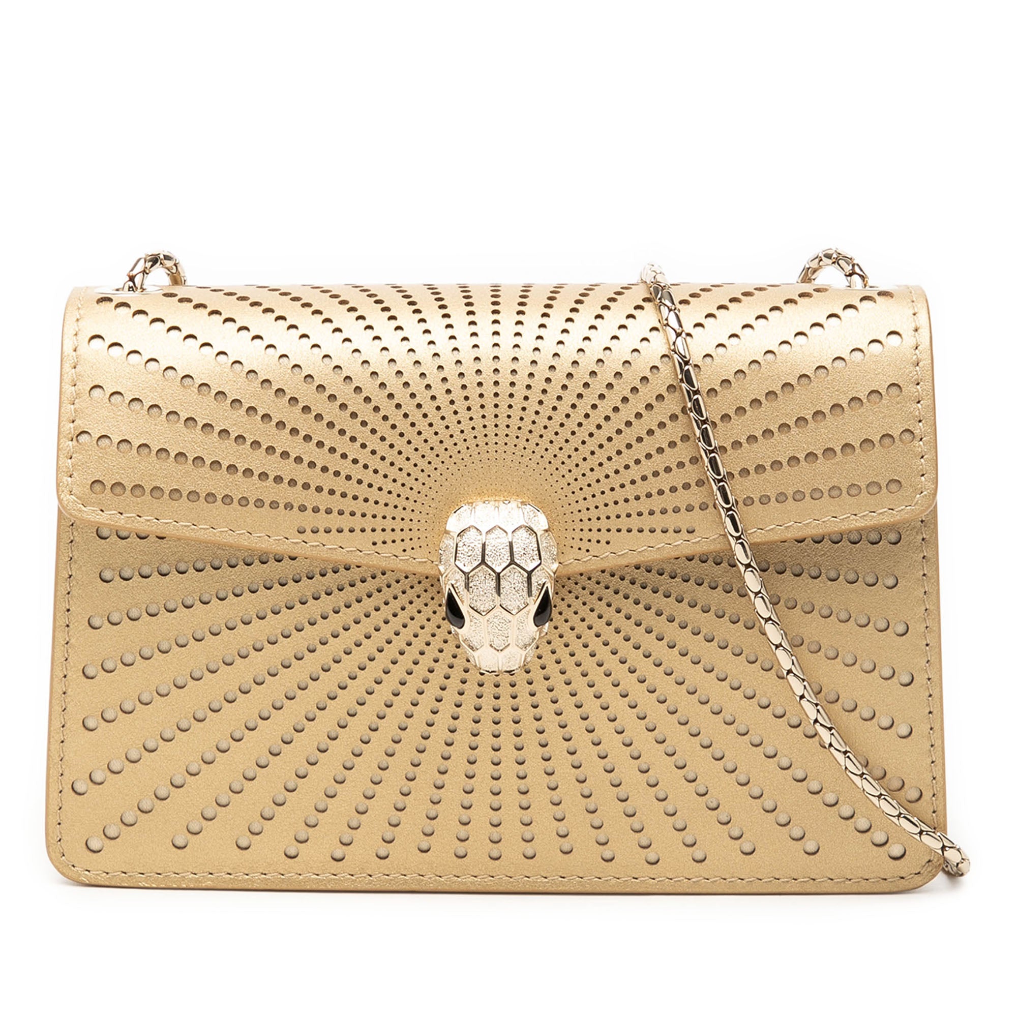 Mini Laser Cut Calfskin Serpenti Forever Diamond Blast Sunshine Crossbody - Image 1