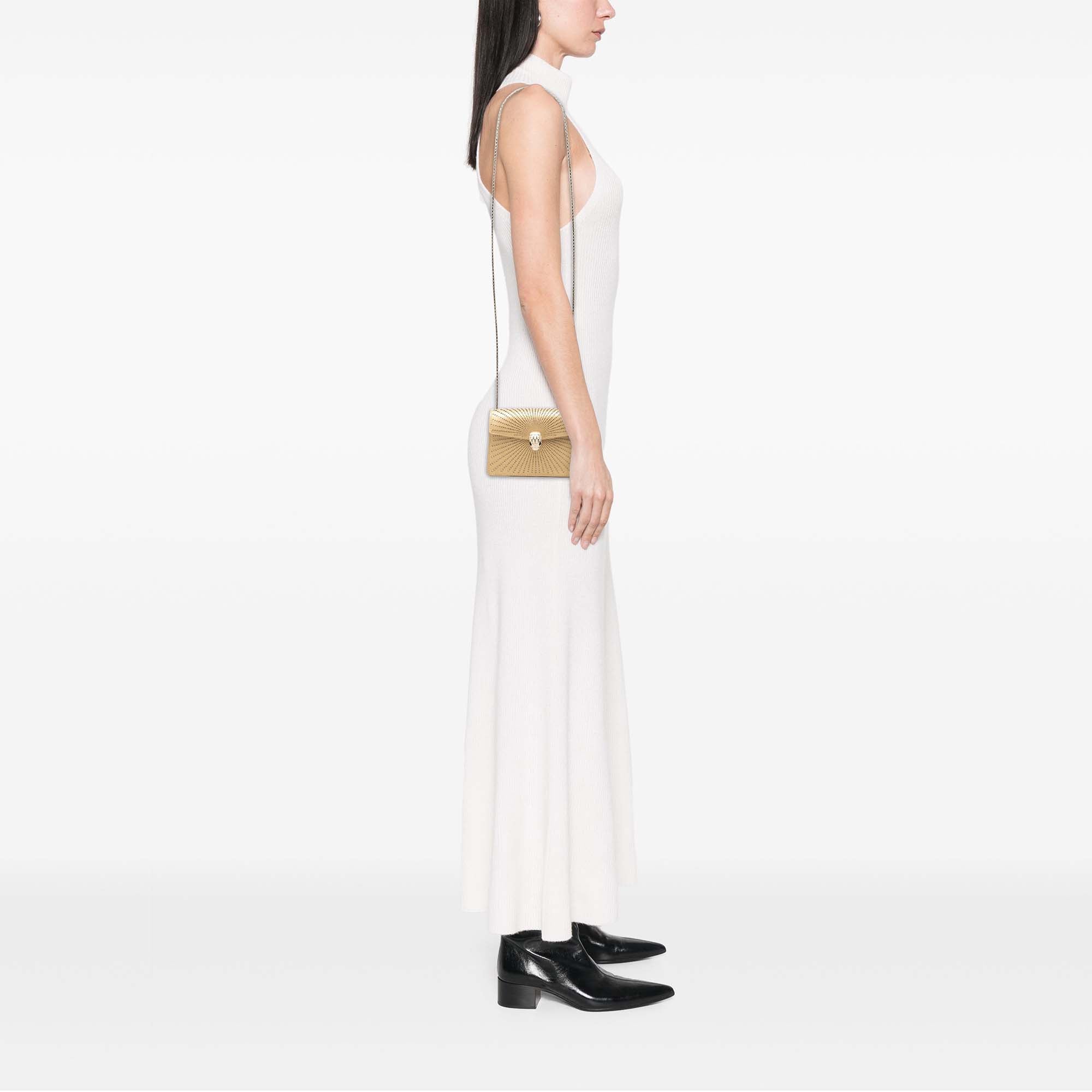 Mini Laser Cut Calfskin Serpenti Forever Diamond Blast Sunshine Crossbody - Image 6