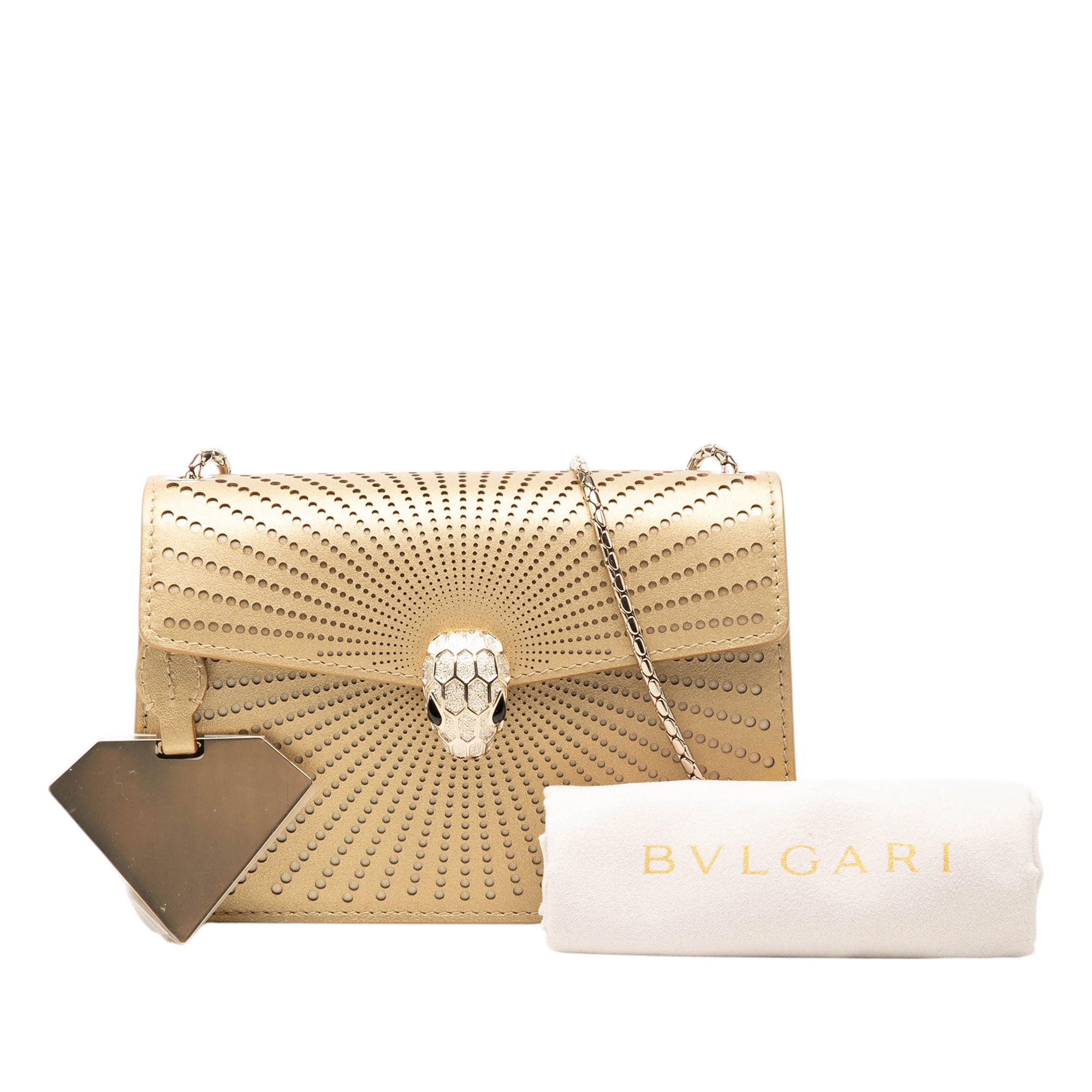 Mini Laser Cut Calfskin Serpenti Forever Diamond Blast Sunshine Crossbody - Image 7