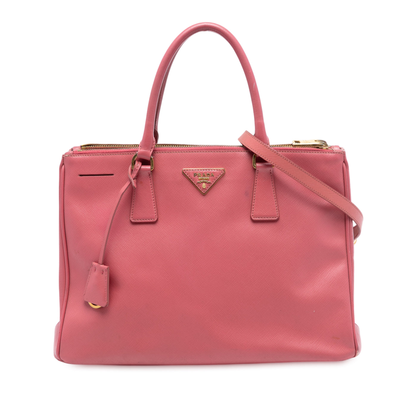 Medium Saffiano Lux Galleria Double Zip Satchel - Image 1