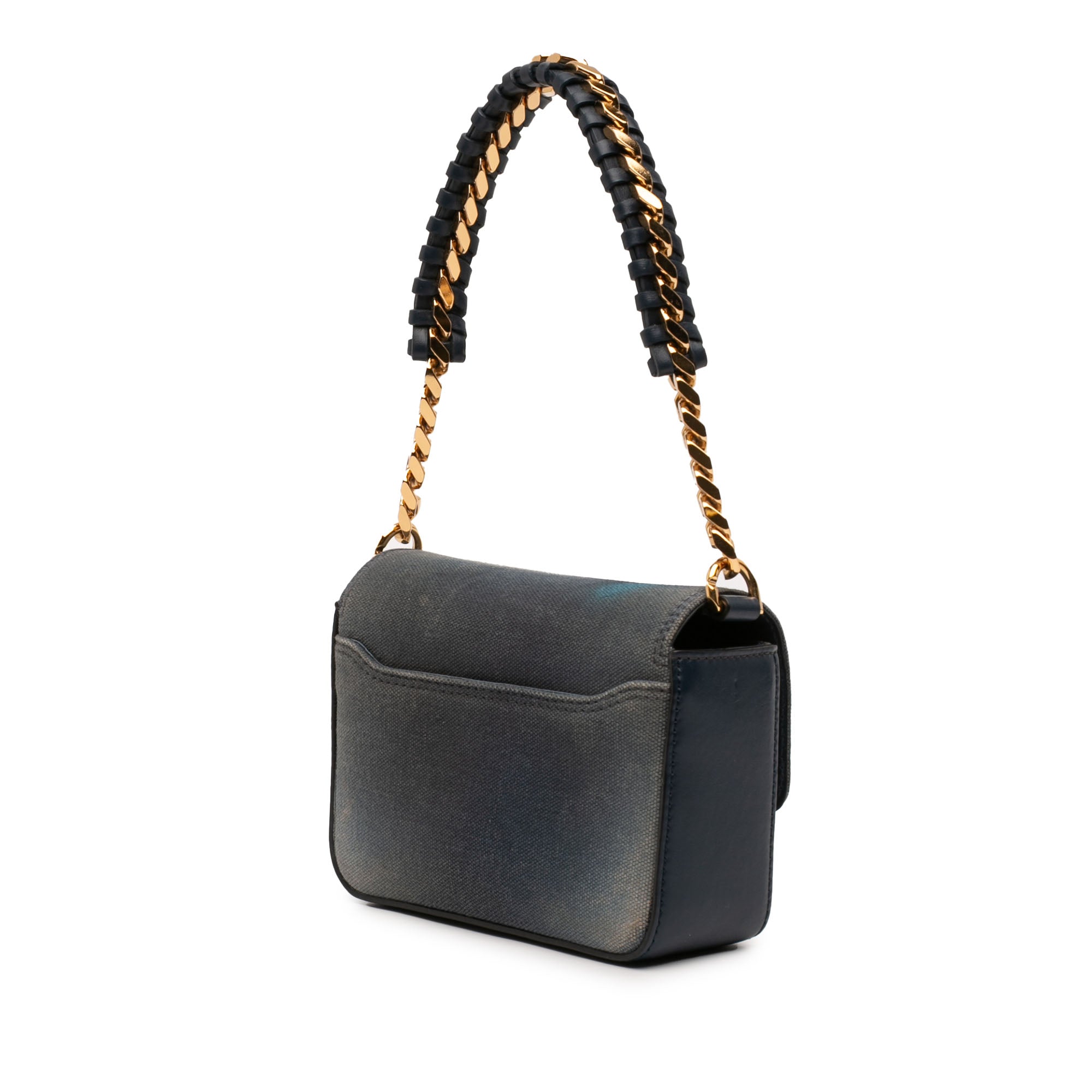 Chito Small 4G Graffiti Effect Canvas and Leather Satchel - Image 2