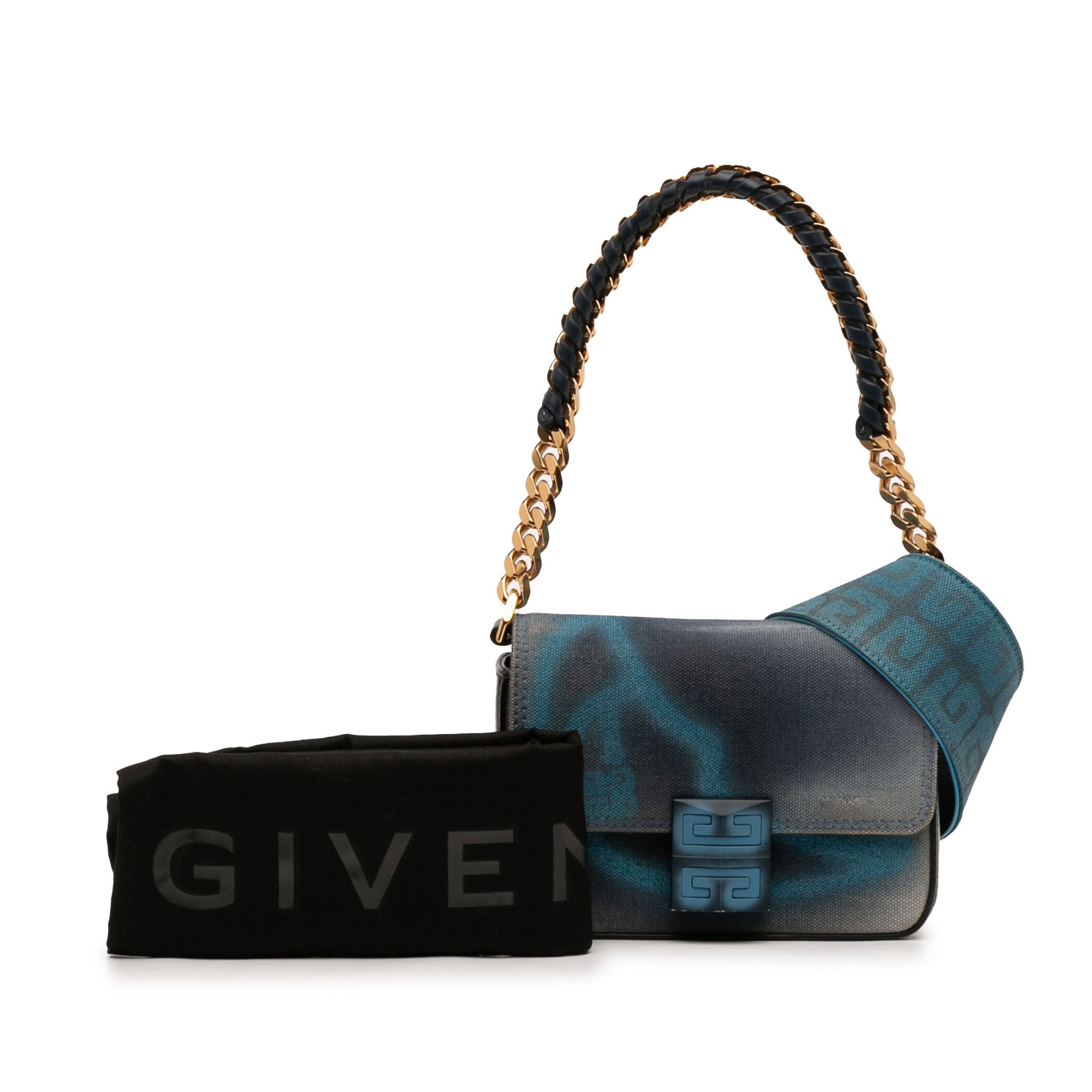 Chito Small 4G Graffiti Effect Canvas and Leather Satchel - Image 7
