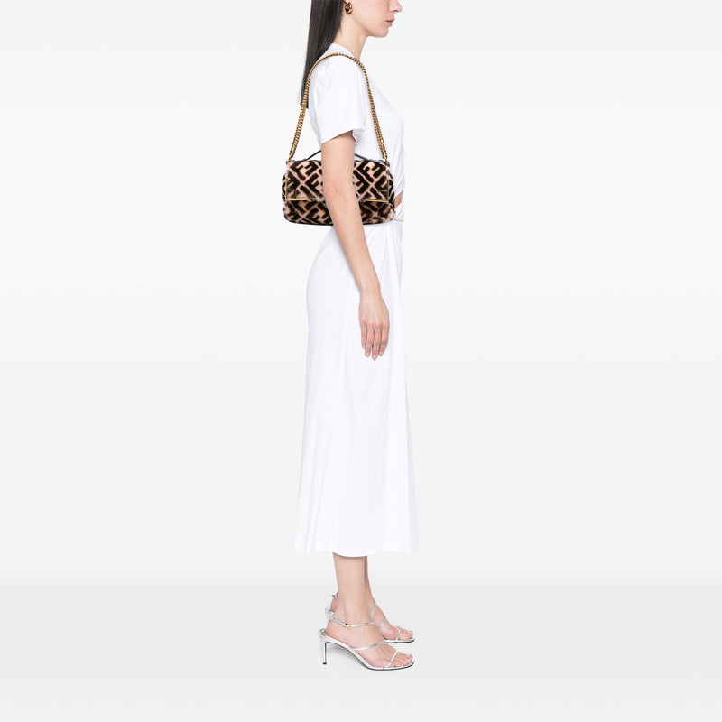 Zucca Shearling Double F Baguette Satchel - Image 10
