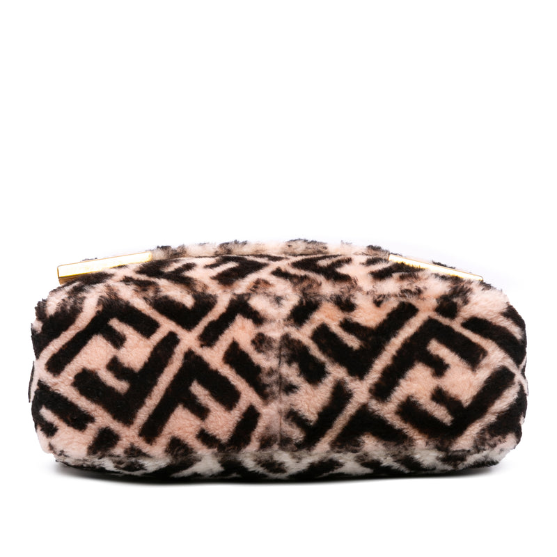 Zucca Shearling Double F Baguette Satchel - Image 3