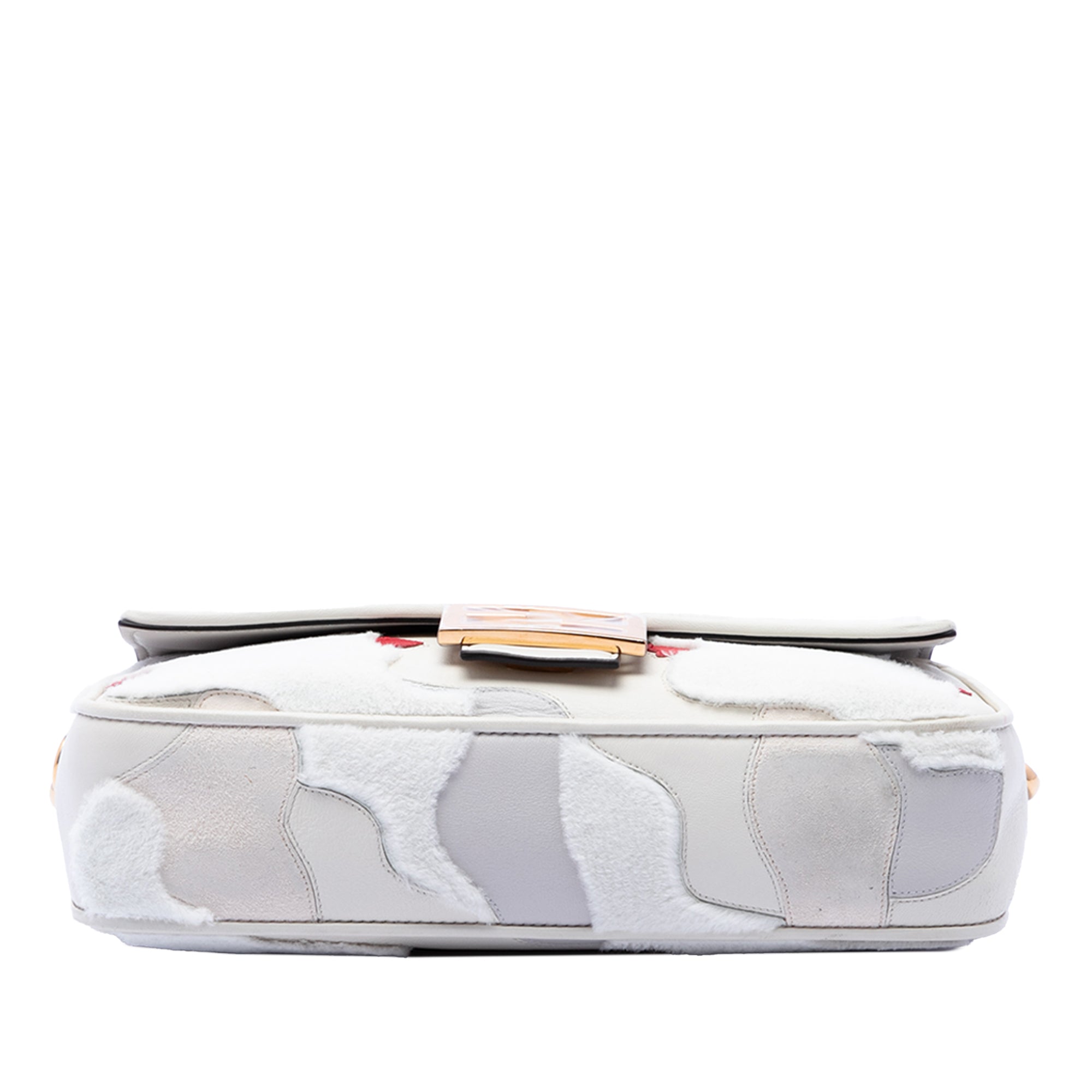 Nappa and Mink Fur Faces Baguette Satchel - Image 3