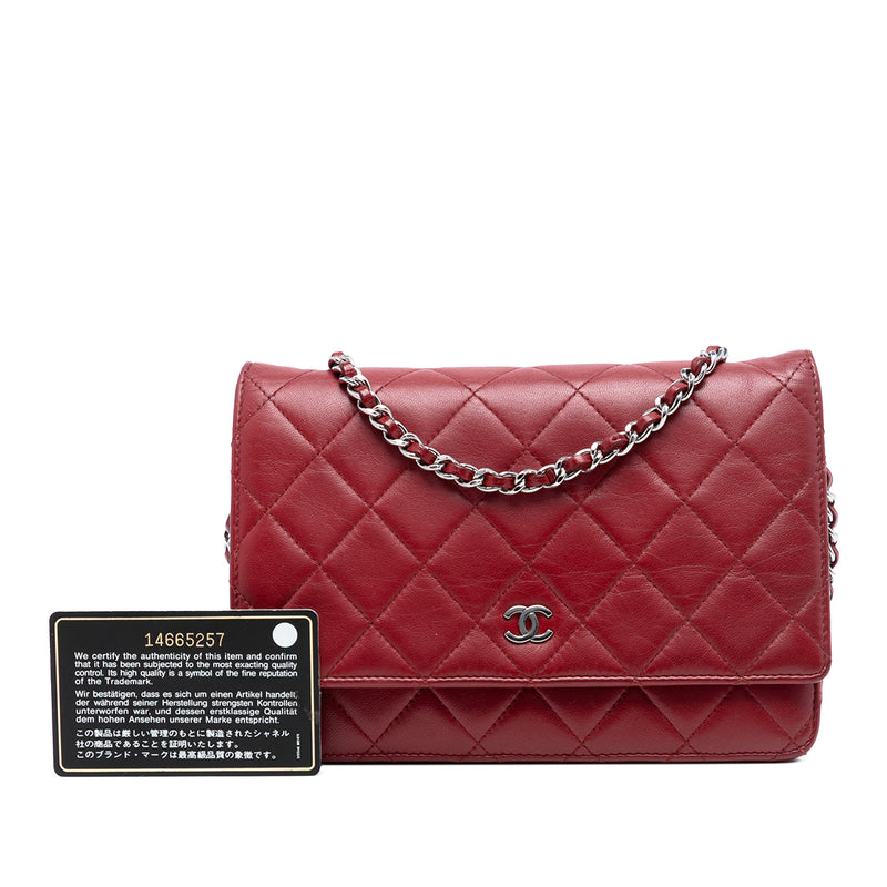 CC Quilted Lambskin Wallet on Chain - Image 8
