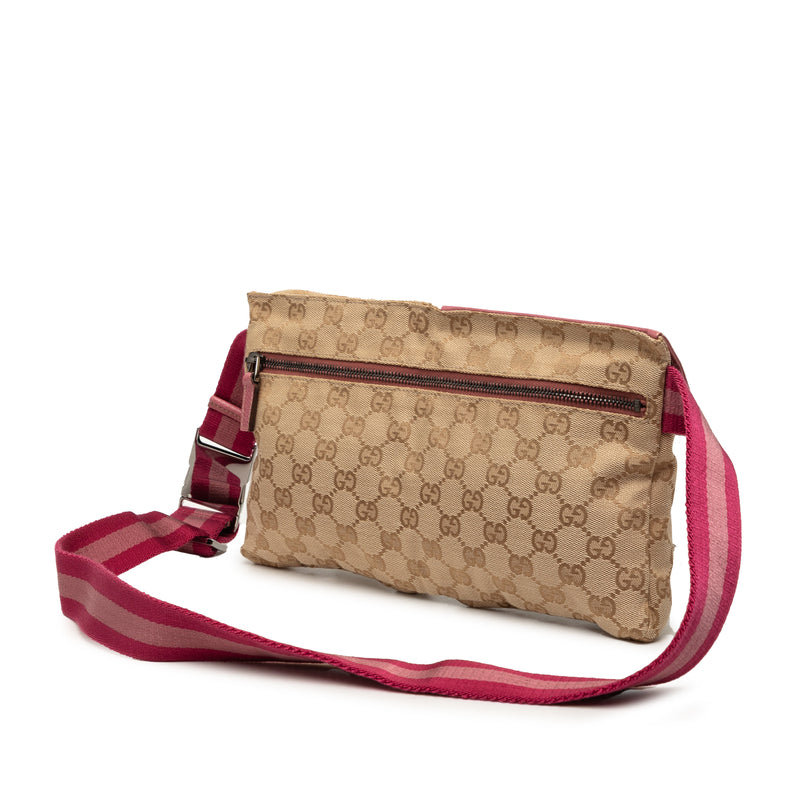 GG Canvas Web Double Pocket Belt Bag - Image 2