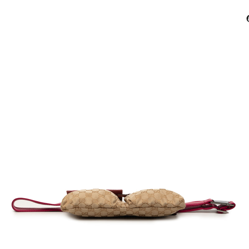 GG Canvas Web Double Pocket Belt Bag - Image 3